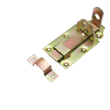 Flat latch 100mm with padlock blocking