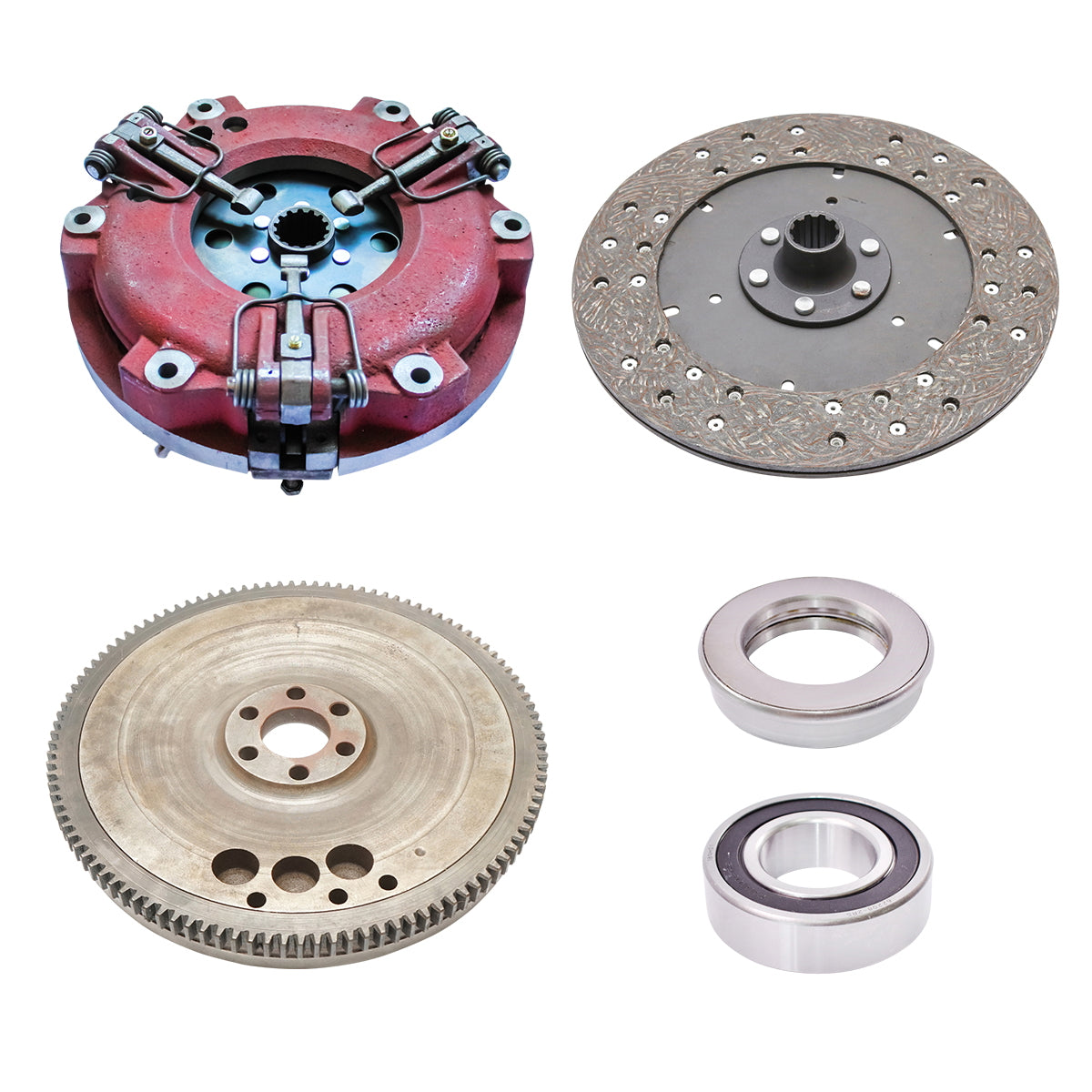 Complete clutch kit 10 inches with flywheel and pressure bearing UTB U-445, U-550, Fiat 640
