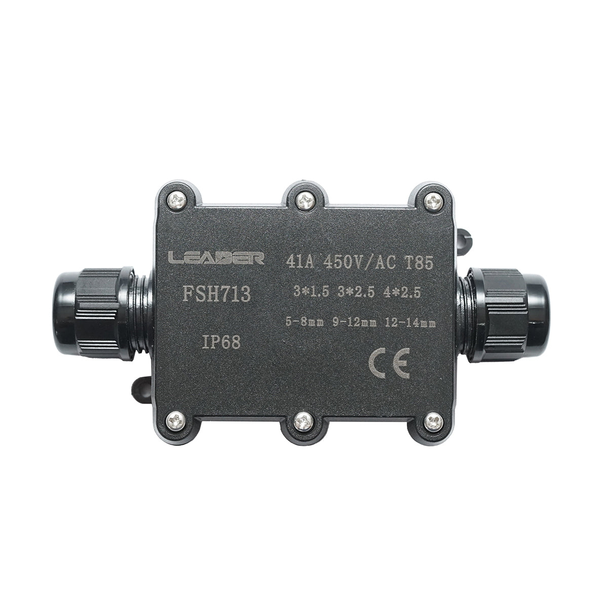 Sealed junction box with presets 41A 450V AC, 2 ways 5-14mm IP68 Leader