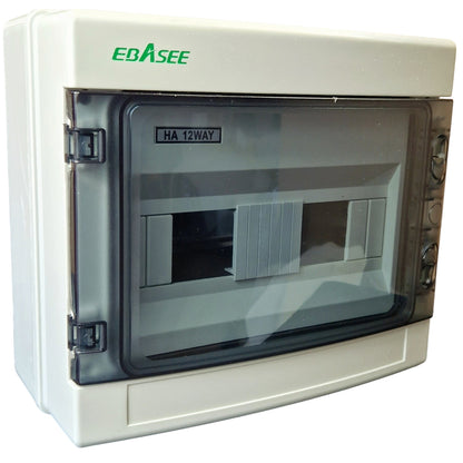 Applied fuse box 1 row, 12 modules, IP65, 295x255x130mm Ebasee