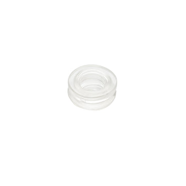 Transparent silicone gasket 16mm for drip tape/tube irrigation systems.