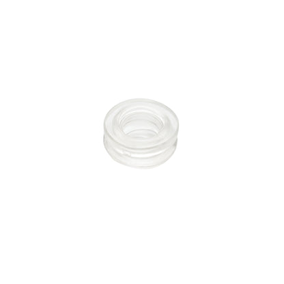 Transparent silicone gasket 16mm for drip tape/tube irrigation systems.