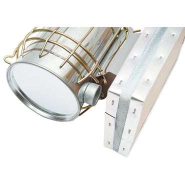 Smoker for bees made of stainless steel with a thermal shield cylinder and leather bellows 160mm