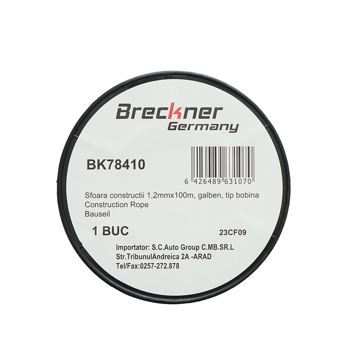 Yellow string drum for masonry 1.2mmx100m Breckner Germany