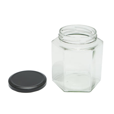 Glass jar with lid for honey 730ml