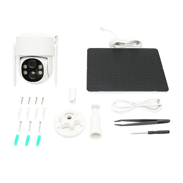 4MP surveillance camera, WIFI rotating with a 5W solar panel, PTZ, 1080P, UBOX