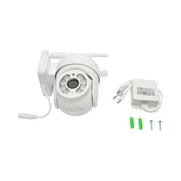 Smart WIFI 1080P outdoor surveillance camera, dual lens, PTZ motion sensor, 360-degree rotating, 220V ICSee