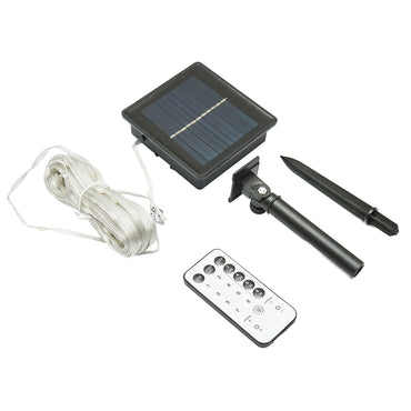 LED strip with solar panel 5V, 10m, RGB+IC remote control IP65 Breckner Germany