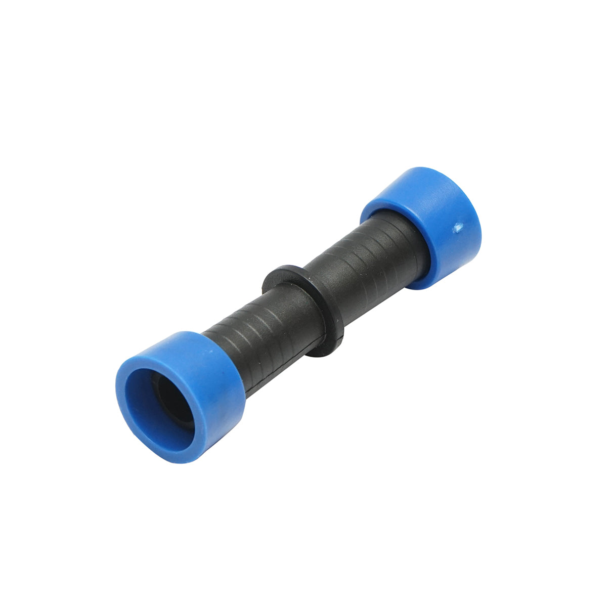 Equal D16x16mm drip tape connector for irrigation systems.