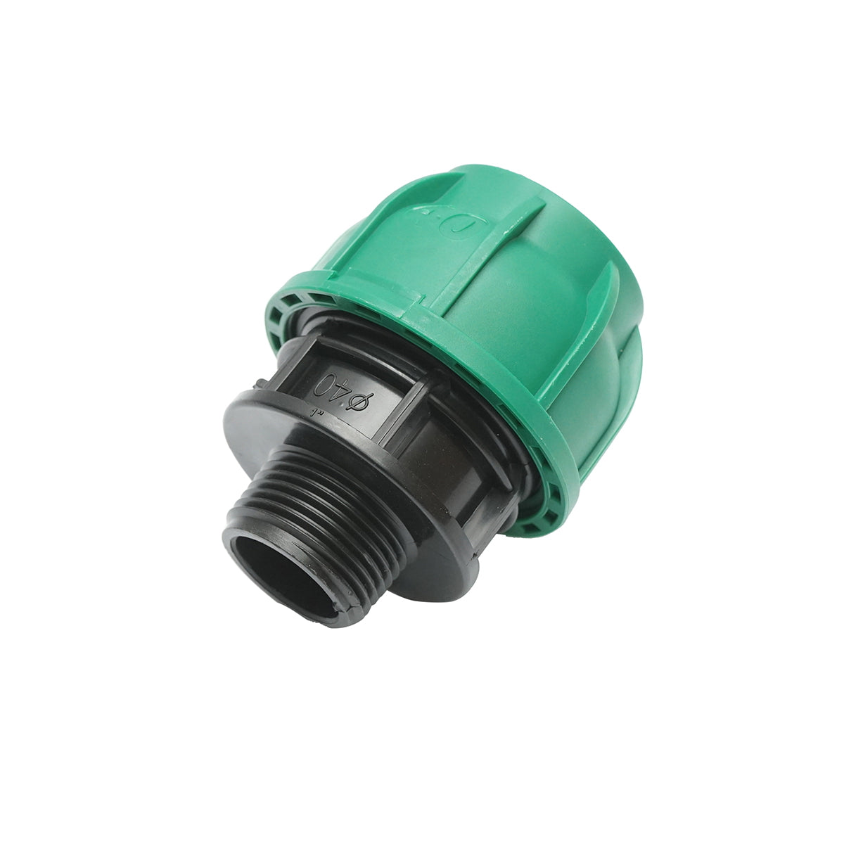 Compression fitting with external thread D40mmx1 inch, PN10 Bar for irrigation systems