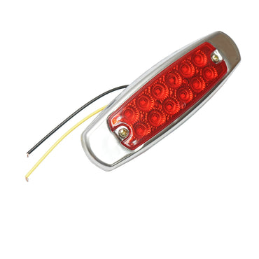 Side LED marker lamp 24V, red 12 LEDs 155x46x13mm