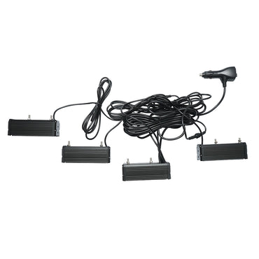 Set of 4 strobe lights with 6 LEDs, yellow light 12V Breckner Germany