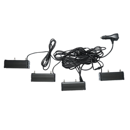 Set of 4 strobe lights with 6 LEDs, yellow light 12V Breckner Germany