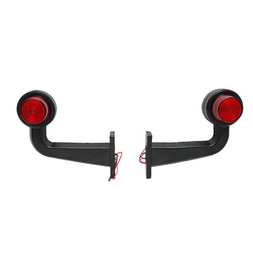 Set of LED side marker lamps with arm 12-24V, white-red FR0158 Breckner Germany