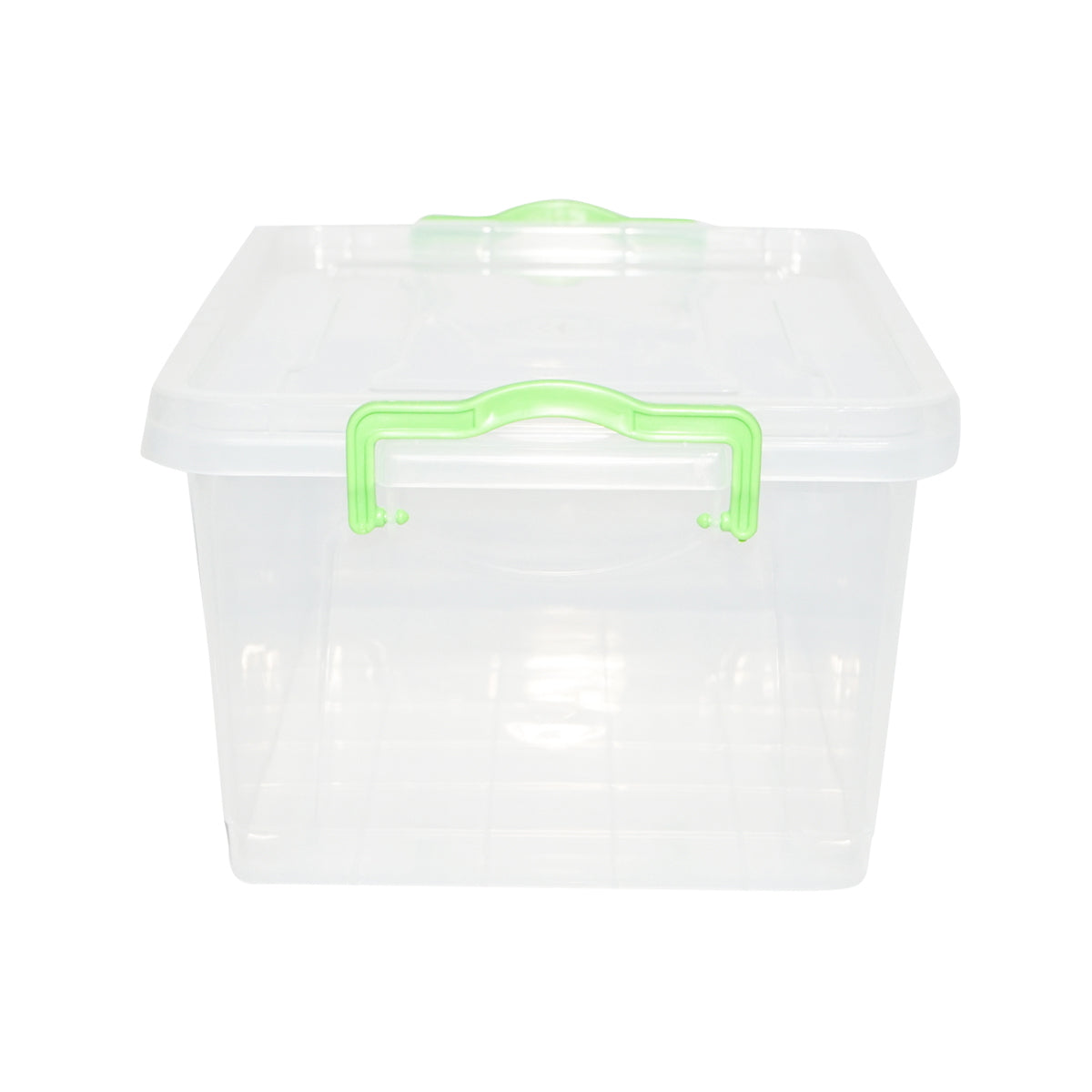 5L storage box with a plastic lid, transparent 305x210x135mm