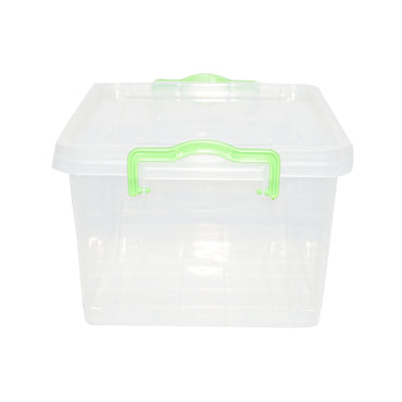 5L storage box with a plastic lid, transparent 305x210x135mm