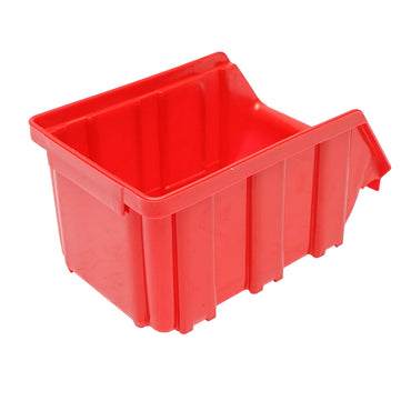 Red plastic storage box 105x170x95mm