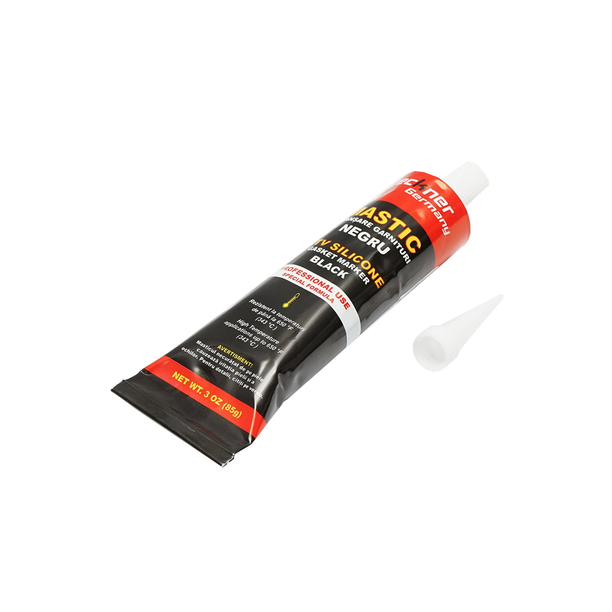 High temperature sealing silicone gasket black 85g for temperatures up to 343 degrees