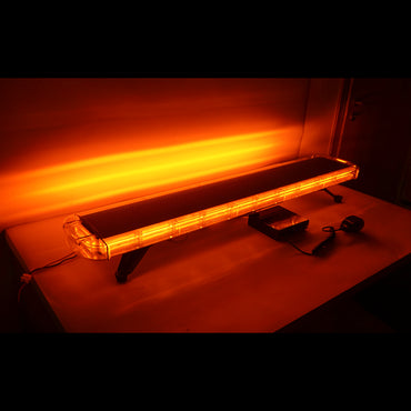 12V light bar with 22 yellow light modules and integrated sound 1180x210x68mm Breckner Germany