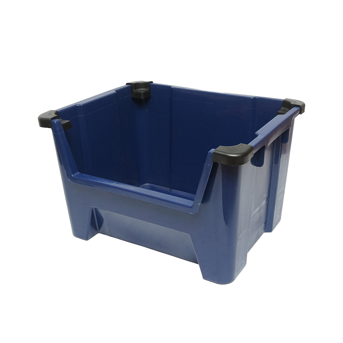 Blue plastic storage box 430x325x300mm