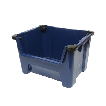 Blue plastic storage box 430x325x300mm