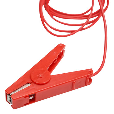 Junction cable with red crocodile clip for electric fence