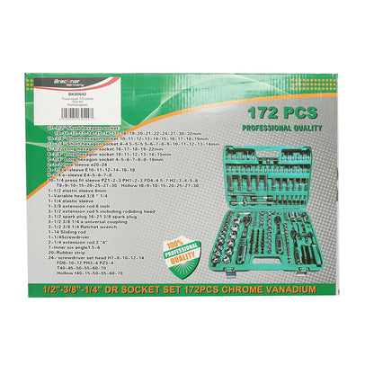 Combined and tubular wrench set 172 pieces Breckner Germany