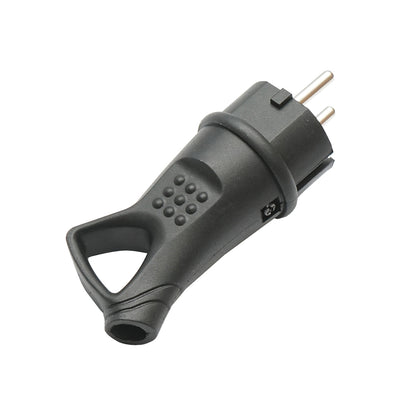 Schuko plug rubber 250V, 16A with handle and grounding IP44 Breckner Germany
