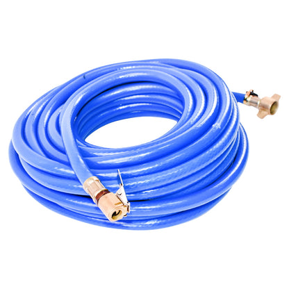 Blue compressor air hose L = 12 m with connecting heads for inflating tires