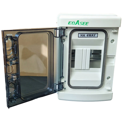 Applied fuse box 1 row, 4 modules, IP65, 210x140x100mm Ebasee