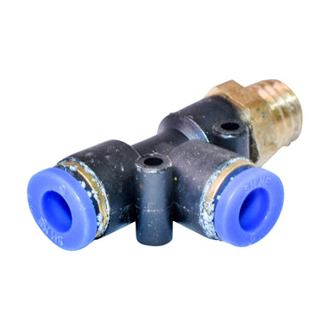 Quick T plastic connector and metal screw fi 6x6 with M12