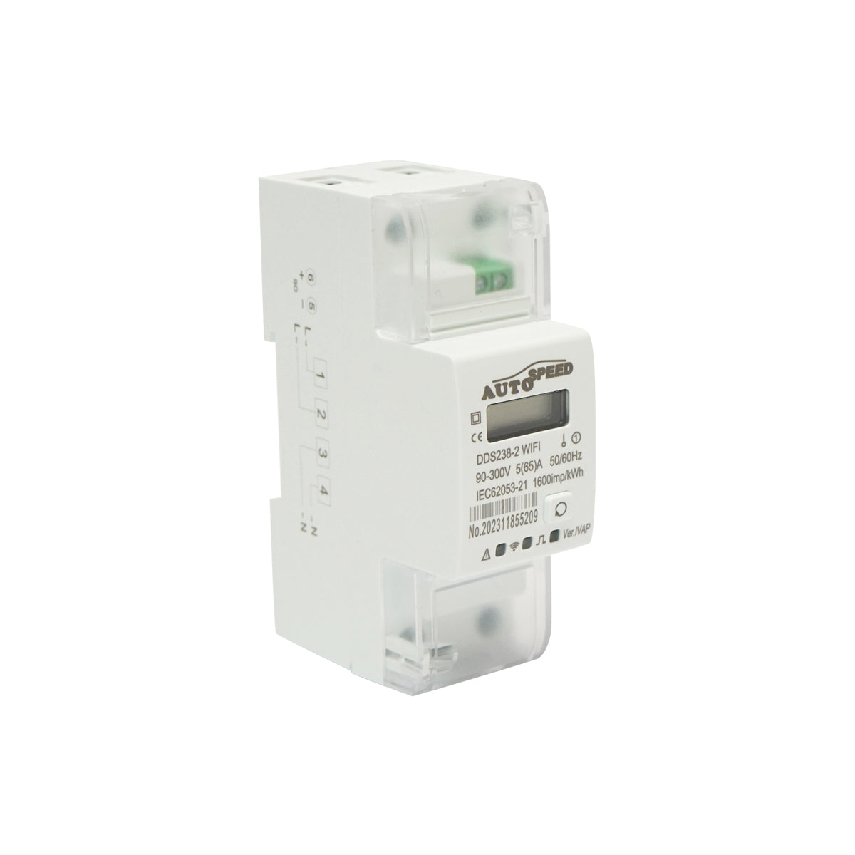Single-phase smart meter 220V, 65A, DDS238-2 WIFI Tuya, Smart Life, intelligent energy and electric power meter