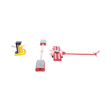 15-ton jack with maneuverable roller mechanism for heavy equipment