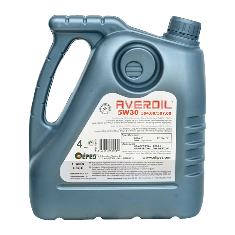 Olipes motor oil Averoil 5W30 Low Saps 504/507 4L