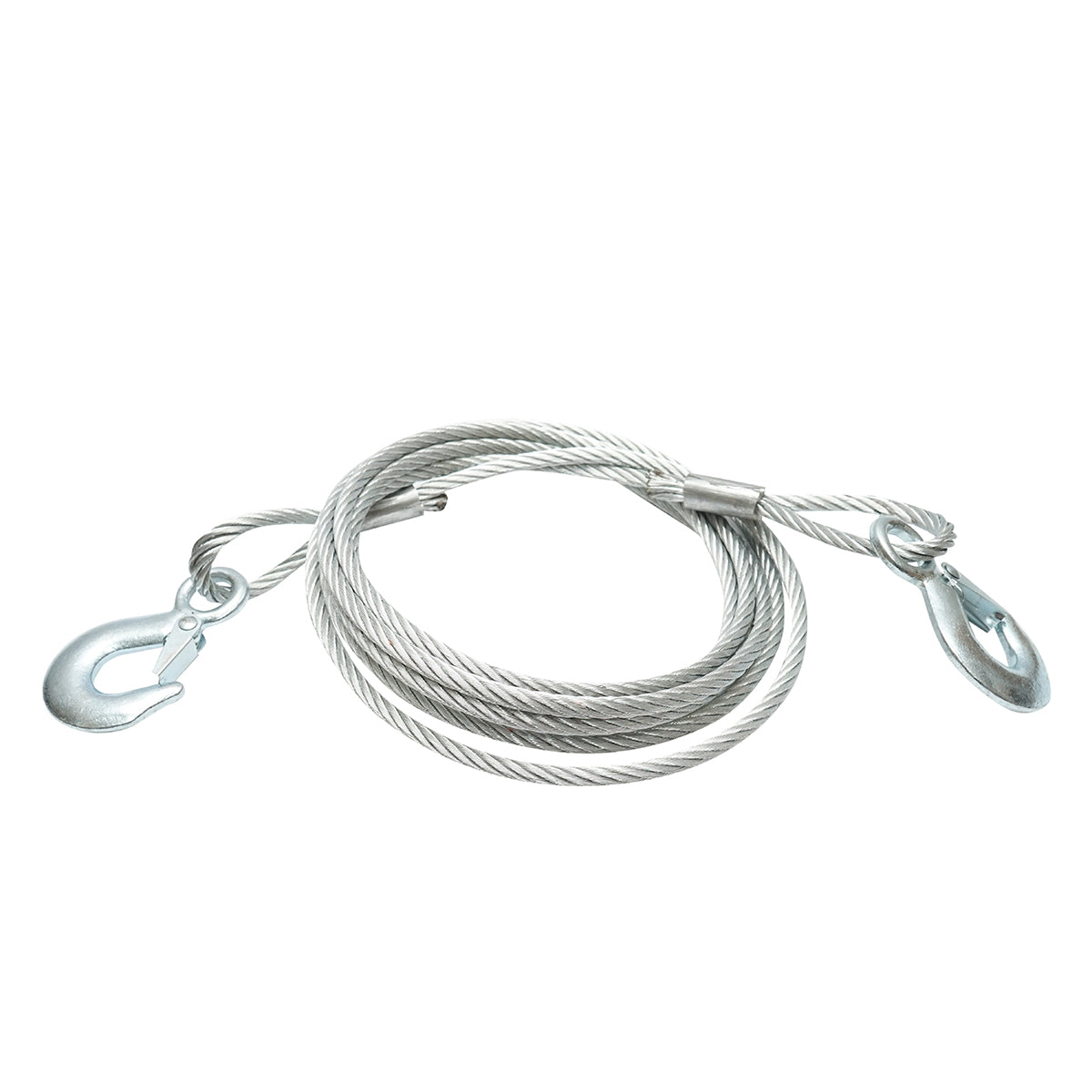 Metal towing cable/strap with self-locking hook 3.4m 9mm diameter, maximum load 6T Breckner Germany