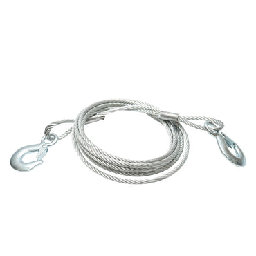 Metal towing cable/strap with self-locking hook 3.4m 9mm diameter, maximum load 6T Breckner Germany