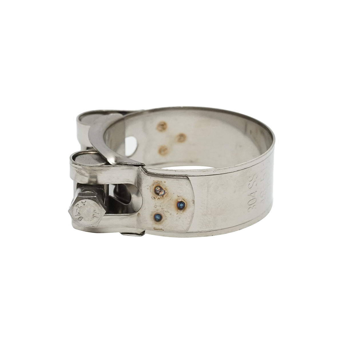 Force collar, stainless steel 304SS clamp with screw for hoses 48-51mm Breckner Germany