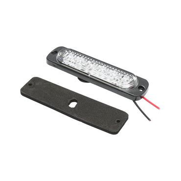 White LED strobe side lamp 113mm 12-24V FR1272W Breckner Germany