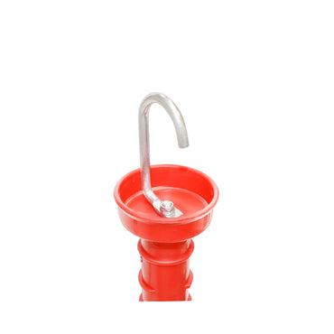 Orange gate handle with hook and large spring electric fence Breckner Germany