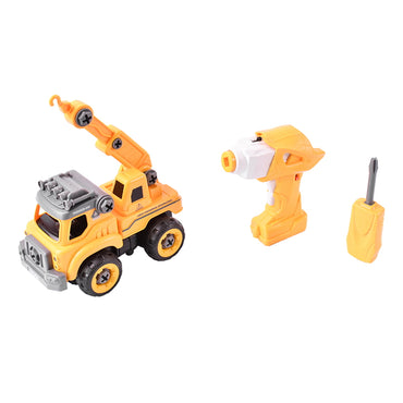 Remote control crane toy construction vehicle that can be assembled DIY