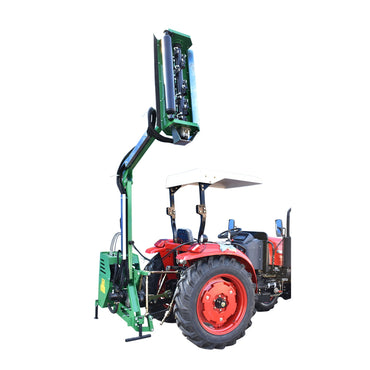 Articulated hydraulic arm mounted with 800mm choppers for hedge trimming