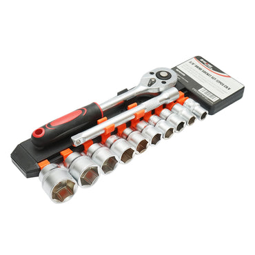 12-piece socket wrench set with ratchet 3/8 Breckner Germany