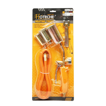 Gas burner with 3 nozzles and 1.5m bottle hose Hoteche
