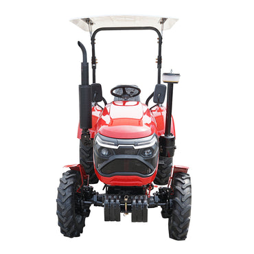 25 HP 4x4 tractor, red with a semi-cab, series 244