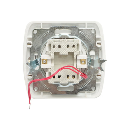 Double white switch ST MAKEL 220V - 250V, 10A built-in, ceramic, with indicator