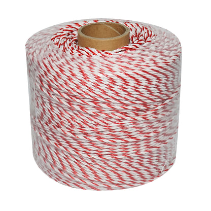 Roll of white-red wire fi 3.8mm 4x0.28mm SS, 500m electric fence, resistance 3.45 Ohm Bourget