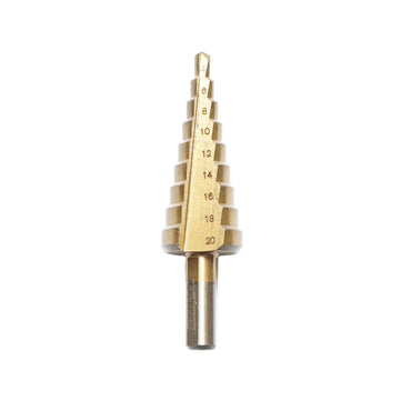 Conical drill bit in 9 steps 4-20mm made of 4241 HSS steel for metal, aluminum, wood, plastic, brass Crownman