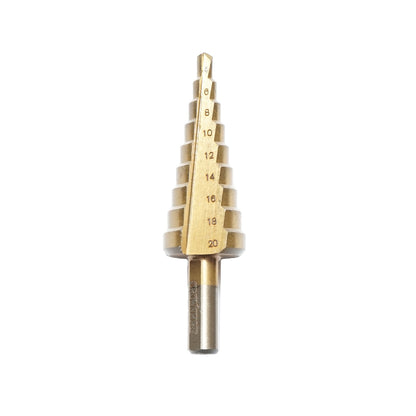 Conical drill bit in 9 steps 4-20mm made of 4241 HSS steel for metal, aluminum, wood, plastic, brass Crownman
