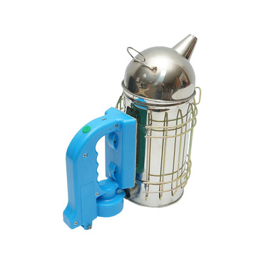 Stainless steel electric bee smoker with thermal shield cylinder, USB charging 190mm