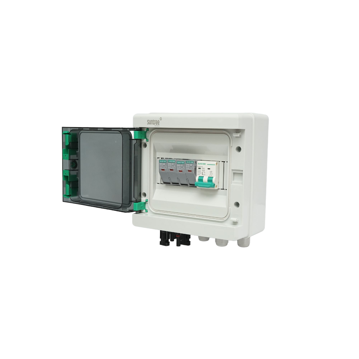 8-module fuse board, equipped for single-phase systems of 3-6KW